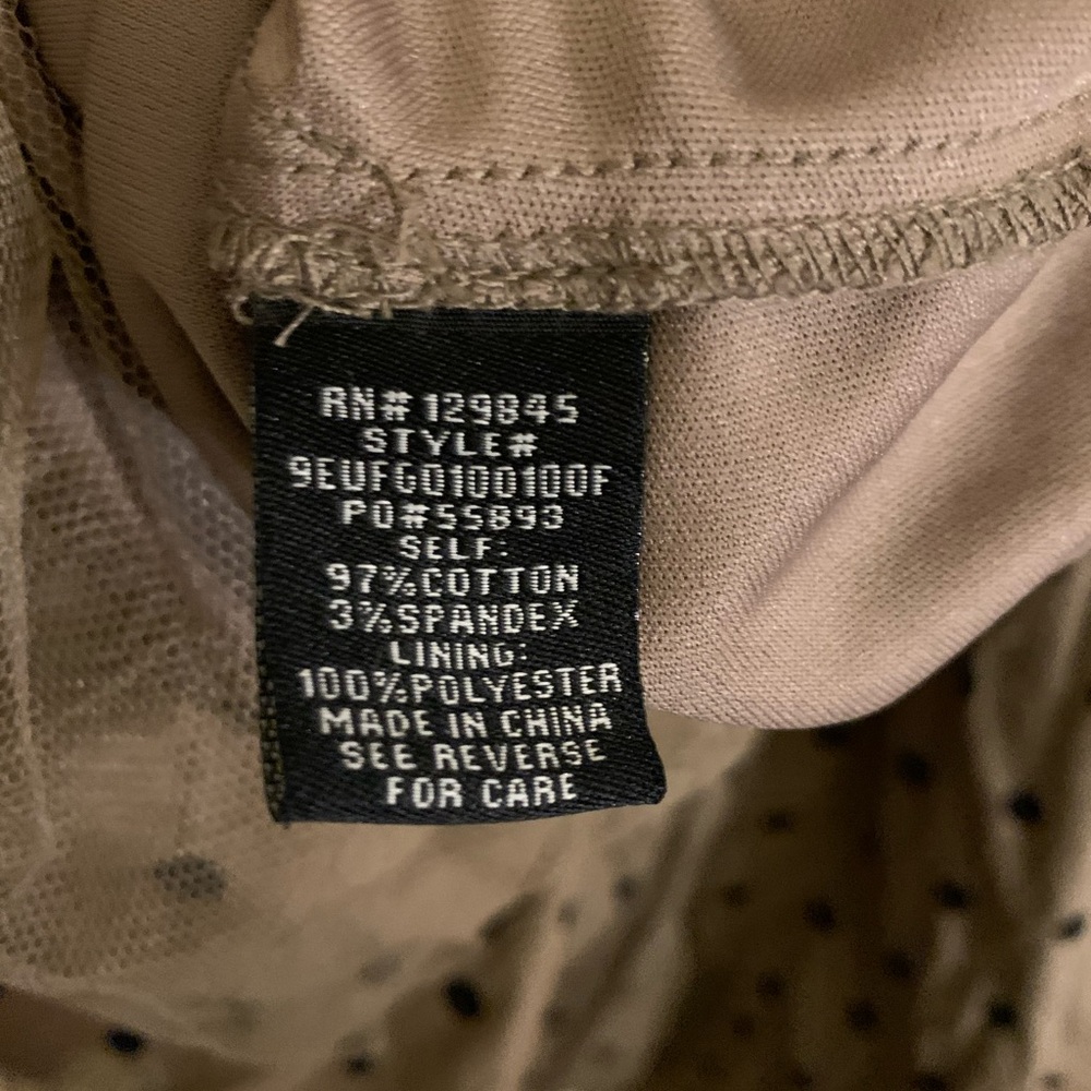 NWOT Charly Madison Women’s Polka Dot Cocktail Midi Dress in Beige/Black - Picture 9 of 9